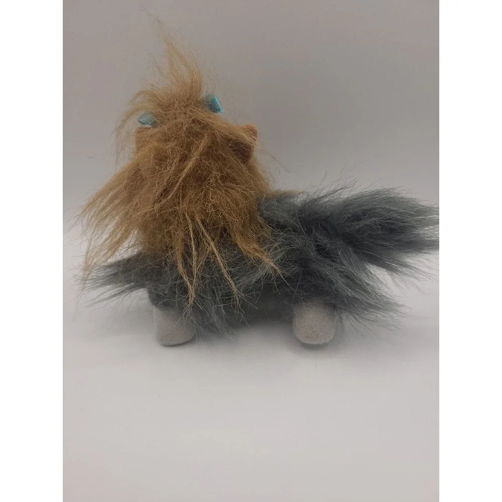 Barbie Pets Yorkie Yorkshire Terrier Dog Figure Brown Grey Mattel 1998‎ Rare